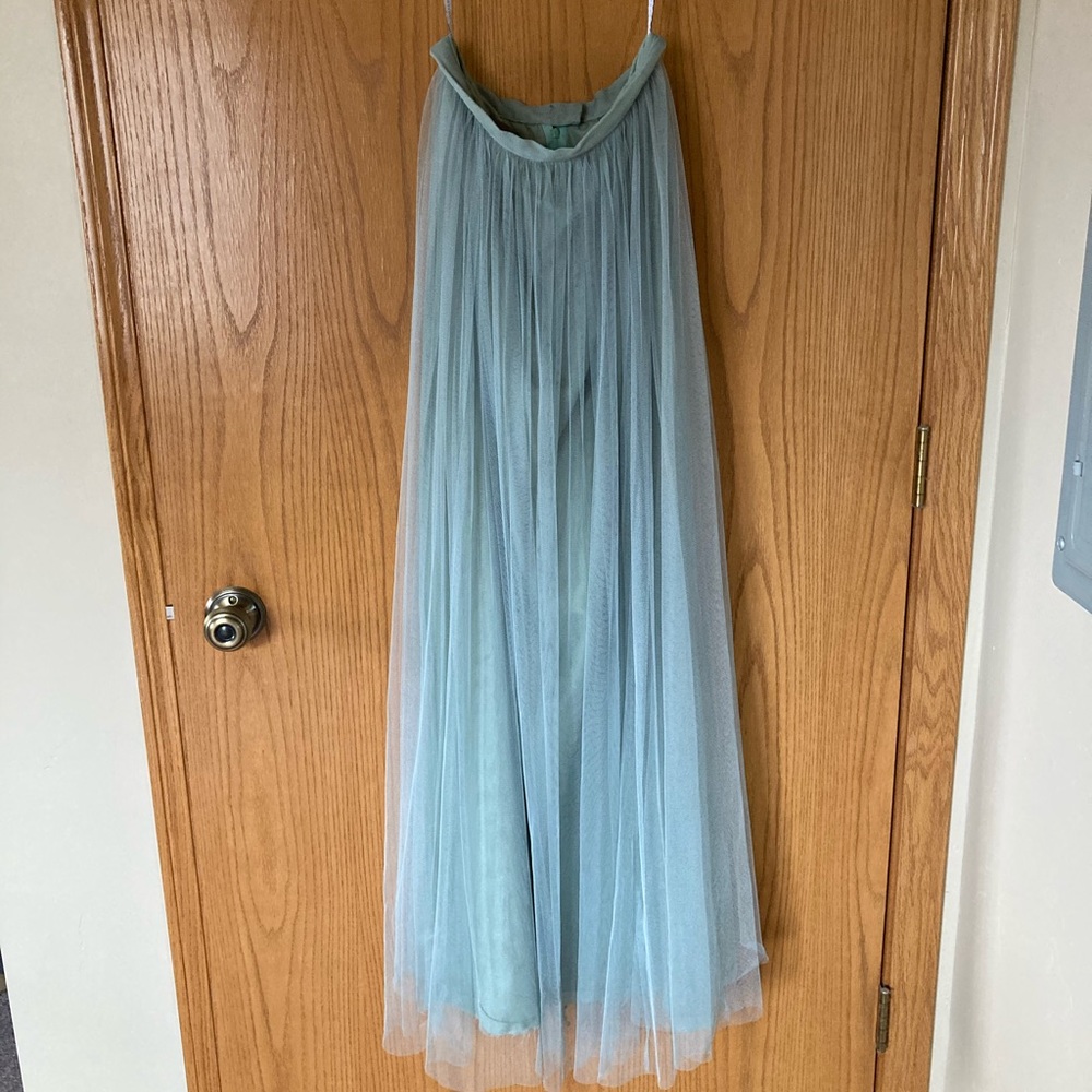 Jenny Yoo Louise Tulle Skirt (Sage Green)